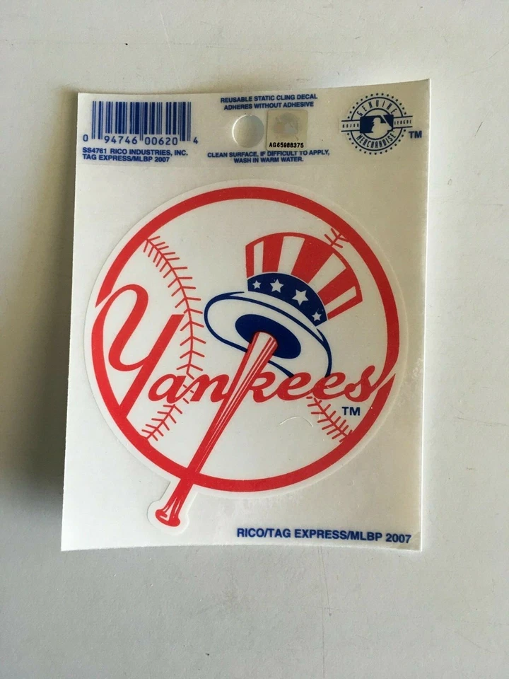 MLB New York Yankees Logo Rico Tag Static Cling Decal - Quantity 2 - Image 1 of 1