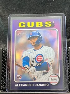 Alexander Canario RC 2024 Topps Heritage High # Chrome Purple Refractor #676 - Picture 1 of 2