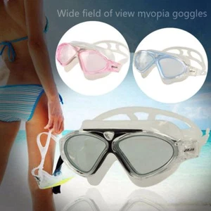 Adult Clear Silicone LARGE Anti-fog Swim Goggles Glasses Swimming Training - Picture 1 of 14