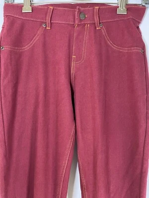 HUE Pants Size S Maroon Skinny Stretch Slacks - Image 1 of 4
