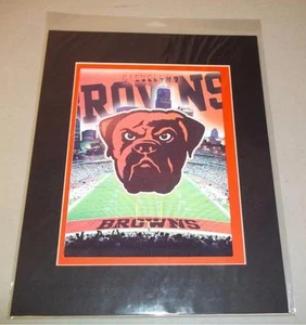 11"x14" CLEVELAND BROWNS NFL LICENSED 3D HOLOGRAM MATTED STADIUM PICTURE PHOTO - Picture 1 of 1