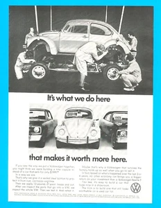 1972 VW Volkswagen beetle vintage PRINT AD economy car classic BUG automobile - Picture 1 of 5