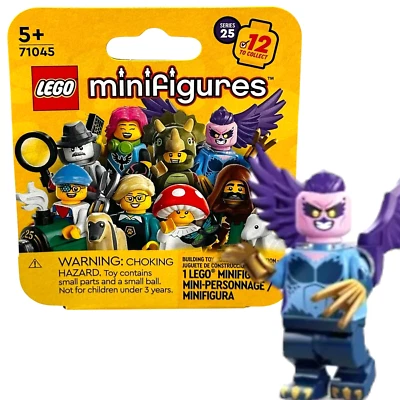 Lego Harpy minifigura série 25 CMF figura alada roxa Mythology 71045 - Imagem 1 de 4