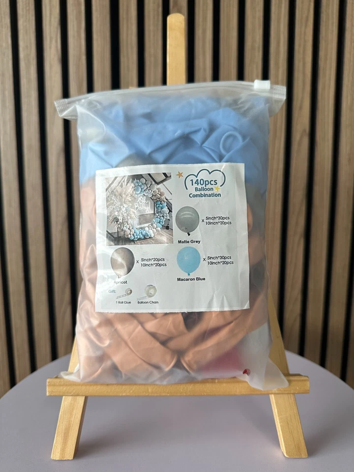 140 PIEZAS Kit Arco Globo Azul/Blanco Conjunto Cumpleaños Boda Fiesta Guirnalda NX998 Foto 1 de 1