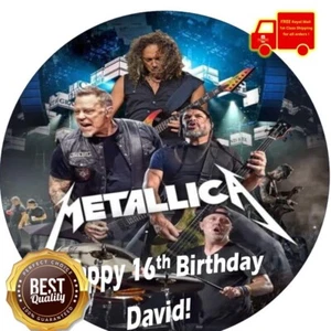 Metallica | Personalisierter essbarer Tortenaufleger auf Glasurblech oder Oblate Karte - Bild 1 von 2