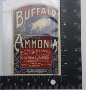 Buffalo Ammonia American NY Bluing CO. Label Established 1872 ANTIQUE NOS - Picture 1 of 1