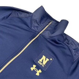 US Navy Midshipmen Football x Under Armour Men's Track Jacket Navy Blue • Small - Picture 1 of 9