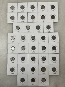 (JC) 37 Pieces Malaysia 1st & 2nd Series 5 sen Coin From 1967 to 2011 - Picture 1 of 3