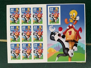 SFSTAMPS US Scott 3204 Looney Tunes Sylvester Tweety Bogen mit 10 Briefmarken postfrisch 1998 - Bild 1 von 1