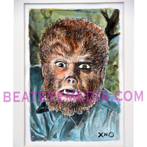 XNO Original Comic Art-WOLFMAN-CHANEY-UNIVERSAL MONSTER-HORROR-FRANKENSTEI-COMIX - Picture 1 of 1