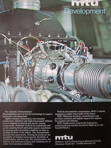 1978-1979 PUB MTU MOTOR MOTOREN TURBINEN MÜNCHEN DEMONSTRATOR ORIGINAL ANZEIGE - Bild 1 von 1