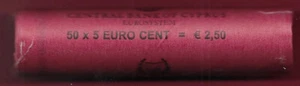 CYPRUS 5 EURO CENT 2009 BU 50 COIN ROLL,TWO MOUFFLONS,A SPECIES OF WILD SHEEP FO - Picture 1 of 1