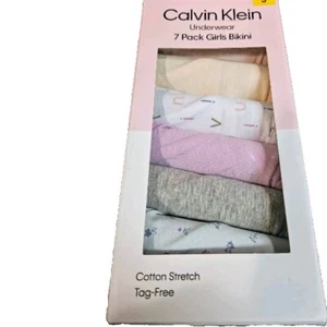 Calvin Klein Girls’ Bikini Underwear Cotton Stretch Tag-Free, 7-pack Size Small - Picture 1 of 3