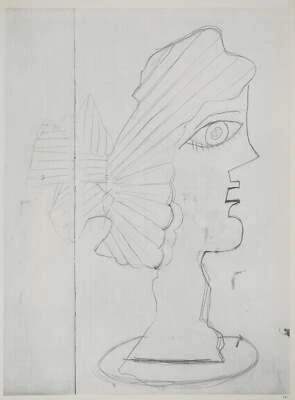 Georges Braque: Portrait Cubist, Gravure Original - image 1 of 4