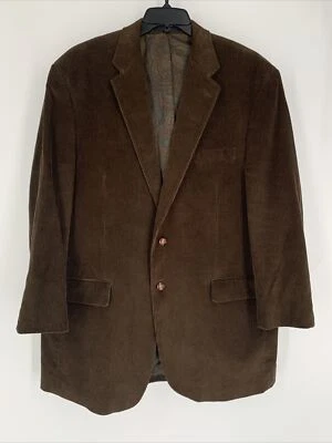 Lauren Ralph Lauren Sport Coat Jacket Blazer 46L Wider Whale Corduroy Dark Brown - Image 1 of 4