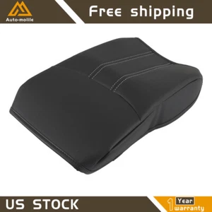 For 2023-2024 Honda Pilot Center Console Cover Leather Armrest Lid Soft Black - Picture 1 of 12