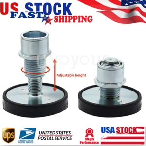  Auto Car Lift Telescopic Round Tray Rubber Pads Peg 2-Stage Screw-up Pads 50MM - Picture 1 of 7