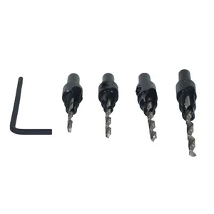 4 piezas fregadero contador de tornillo calibre 6 - 12 taladro piloto ranura de madera cónica - Imagen 1 de 3