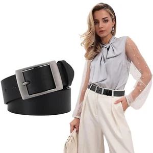 Fashion Womens Faux Leather Belts Waist Belt with Pin Buckle for Jeans Pantsb... - Picture 1 of 7