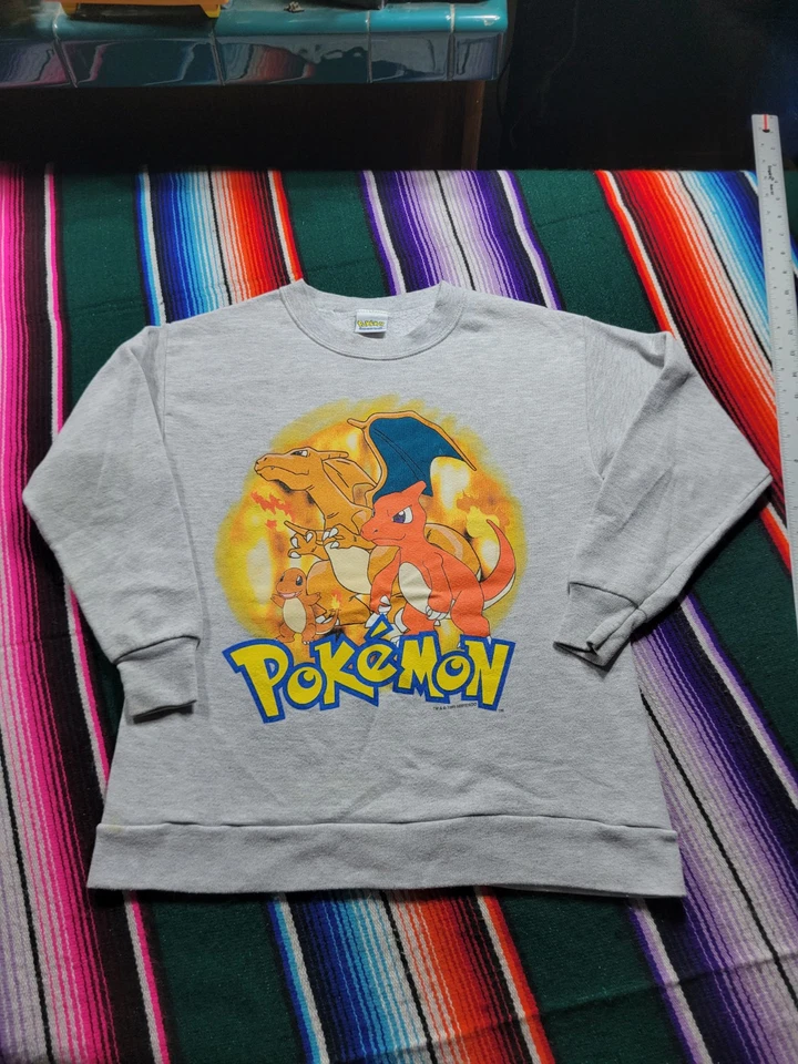 Sudadera De Colección Pokemon Charmander Charmeleon Charzard 1999 Nintendo Talla M Foto 1 de 4