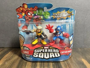 Marvel Super Hero Squad - Cable und Captain America Actionfiguren 2007 NEU NIP - Bild 1 von 2
