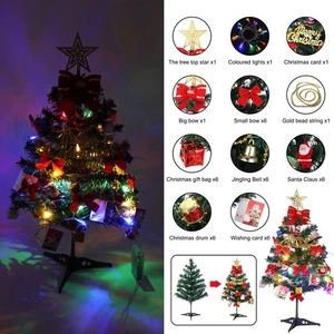 Christmas Tree 2 Feet Tabletop Small Pine Tree Desktop Mini Decoration Party - Picture 1 of 8