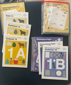 Singapore Math Dimensions 1A and 1B Workbook & Teacher's Guides Homeschool Math - Picture 1 of 1
