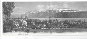Lausana Suiza Panorámica Plegable Postal Burgy Saint-Imier # 2421 - Imagen 1 de 1