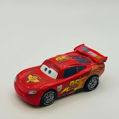 Disney Pixar Cars - LIGHTNING MCQUEEN WITH PARTY WHEELS Cars 2 2011 1:55 Diecast - Image 1 of 2