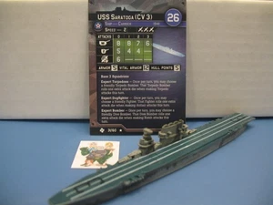 =Axis Allies War at Sea TASK FORCE USS Saratoga (CV 3) 31/60 with card= - Bild 1 von 1