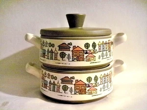 JAPÓN GRES PUEBLO RURAL OLLA CUBIERTA + 1 HORNO PRUEBA 2 TAZAS R8197 - Imagen 1 de 9