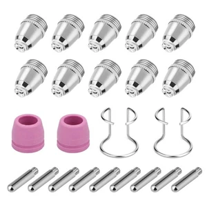 Punta de consumibles antorcha cortadora de plasma 24 piezas aplicable para fabricación industrial - Imagen 1 de 14