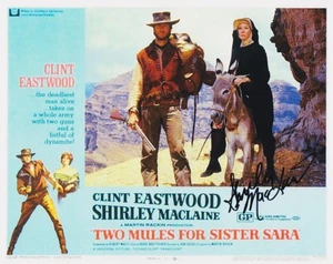SHIRLEY MacLAINE signed TWO MULES SISTER SARA 8x10 w/ coa CLINT EASTWOOD WESTERN - Picture 1 of 1