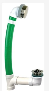 Maax 10025755-084 Waste Overflow, PVC, Chrome - Picture 1 of 1