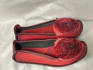Spring Step L’ARTISTE Flats Womens Red Leather Shoes Size 40 U.S Size 9 - Picture 1 of 6