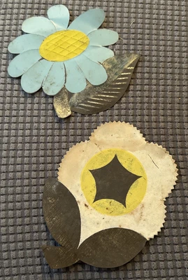 Antique Tin Flower Patterns-Painted-Quilt - Image 1 of 4