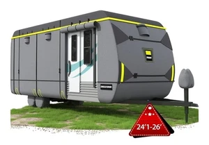 Cubierta para cámper RV - Se adapta a remolque de viaje y remolque tipo Toy Hauler 24'-26', trabajo pesado  - Imagen 1 de 6
