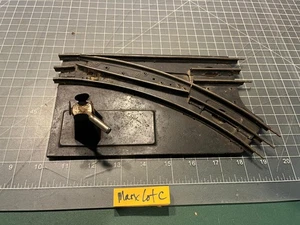 Marx O O27 Scale Train ONE Black RIGHT Manual Switch Turnout Track WORKS! LOT C - Picture 1 of 18