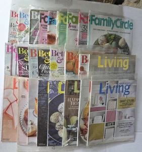 25 Magazine Lot Martha Stewart Living, Better Homes And Gardens, Family Circle - Picture 1 of 14