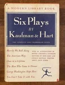 Six Plays by Kaufman & Hart early printing 1944 Modern Library HC w/DJ - Picture 1 of 9