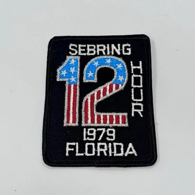 Vintage NOS Sebring Florida 1979 12 Hour Racing Patch Speed Week Daytona 500 GT - Image 1 of 2