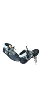 Keds Womens Scout Boot Iii Black Snow Boots SZ 9 WF65488 Plaid Sherpa Comfy EUC - Picture 1 of 6