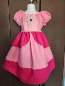 Princess Peach (Mario Bro) dress/gown 4T-8Y (6m-3T another listing) Halloween - Picture 1 of 8
