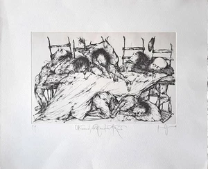 GERTRUDE DEGENHARDT - O Himmel strahlend. Handsignierte + nummerierte Radierung. - Picture 1 of 7