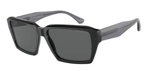 EMPORIO ARMANI EA4186F 501787 Shiny Black Dark Grey 58 mm Men's Sunglasses - Picture 1 of 1