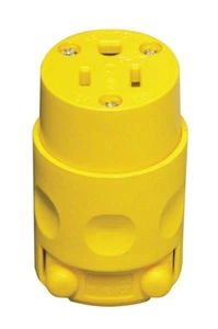 Leviton 515CV Straight Blade Connector Commercial Grade Yellow 1pk - Picture 1 of 1