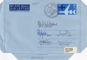 British Aerobatic Team FLOWN AIR LETTER: 1976 BFPS 1549 SHS - Team Signed #13/57 - Picture 1 of 1