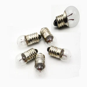 E10 Miniature Round Physical Experiment Screw 4.8V 6V 6.2V 0.5A Small Light Bulb - Picture 1 of 6