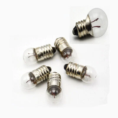 E10 Miniature Round Physical Experiment Screw 4.8V 6V 6.2V 0.5A Small Light Bulb - Image 1 of 3