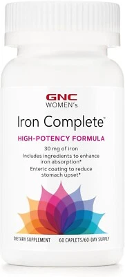 GNC Women's Iron Complete Multivitamin, Enhances Ability to Absorb Iron, 60 Caps - Image 1 of 2